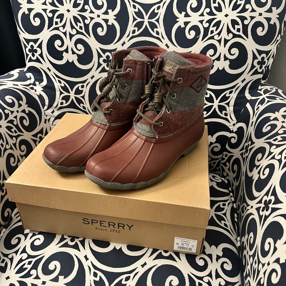 Sperry Saltwater Varsity Wine Boots